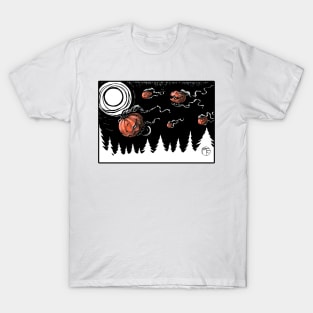 Night of the Jack o Lantern - Black Outlined Design T-Shirt